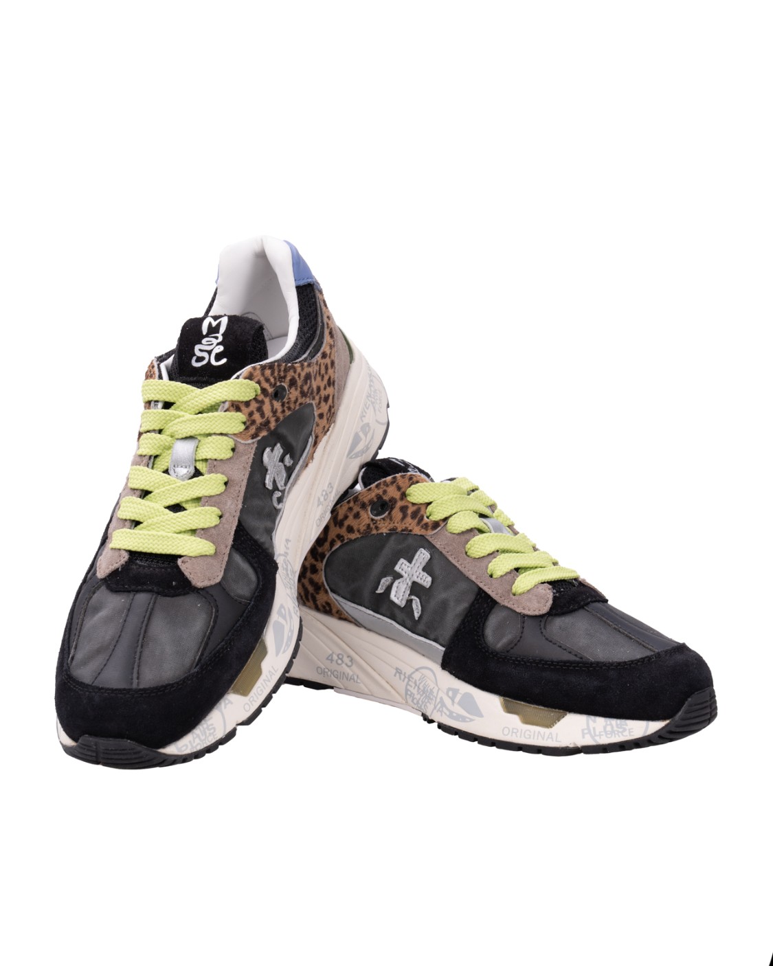 shop PREMIATA  Scarpa: Premiata sneakers "Mased 6435". 
Logo Premiata.
Dettagli animalier.
Suola ergonomica e super leggera.
Altezza Suola 4 cm.
Composizione suola: 65% EVA 5% TPU (materiale plastico) 30% gomma.
Composizione: 40% pelle di vitello 10% pelo di vitello 10% pelle di canguro 10% PU 20% poliammide 10% poliestere.
Fodera: 86% pelle di capra 14% pelle di vitello.
Made in Vietnam.. MASED 6435-G number 3977929